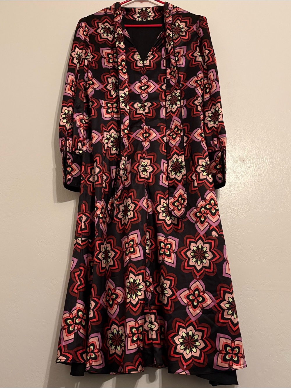 Karen Millen Black Dress with Multicolor Accent